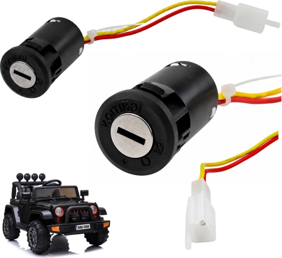 Stacyjka (spínací skříňka) pro elektrické autíčko BRD-7588 - 1 kus