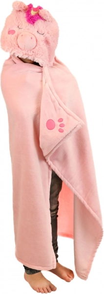 Cozy Noxxiez hřejivá dětská deka s kapucí Jednorožec