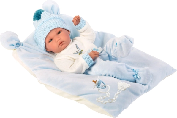 Llorens New Born chlapeček – realistická panenka s celovinylovým tělem 35 cm