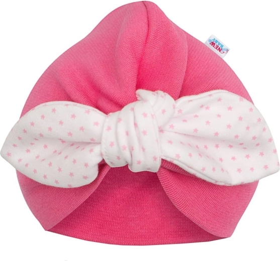 Dívčí turbanová čepička New Baby For Girls s puntíky