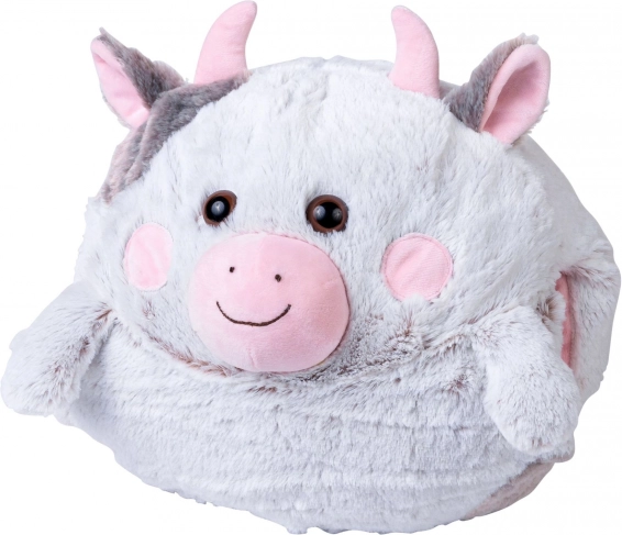 Cozy Noxxiez hřejivý plyšový polštář 3 v 1 kravička