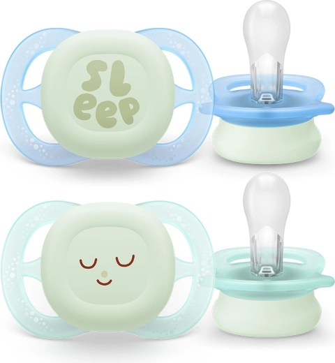 Philips AVENT šidítko UltraStart noční 0–2 m, 2 ks