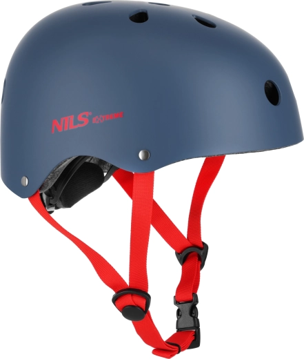 Helma NILS Extreme pro bruslení, koloběžku a skateboard – Šedočervená