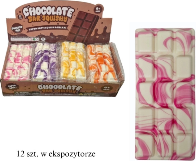Antistresový squishy mačkací míček bílá čokoláda