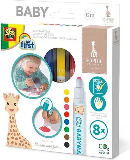 SES Creative my first fixy Žirafa Sophie – sada 8 barev