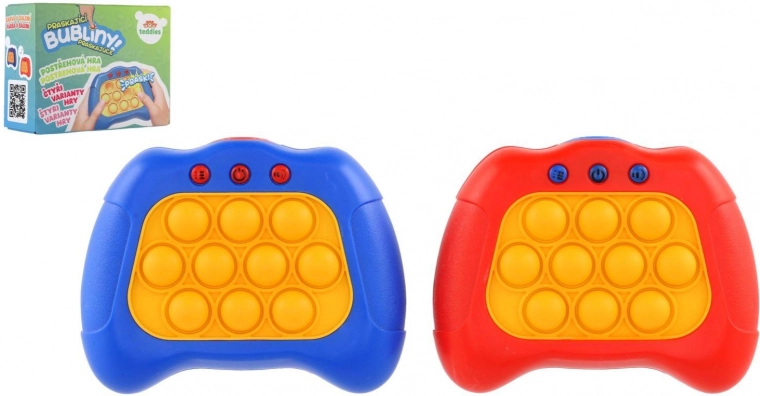 Elektronická pop-it hra Bubble Pops – světelné bubliny, 4 herní módy, 2 barvy