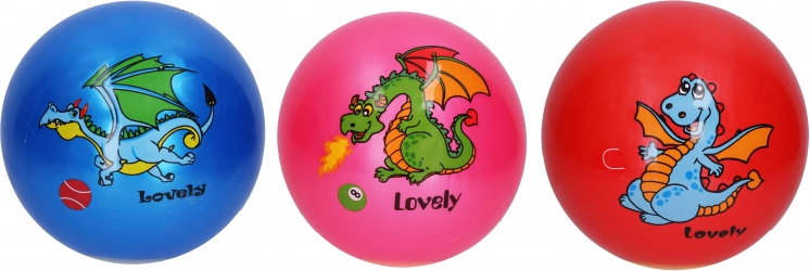Gumový míč s motivem draka 22 cm
