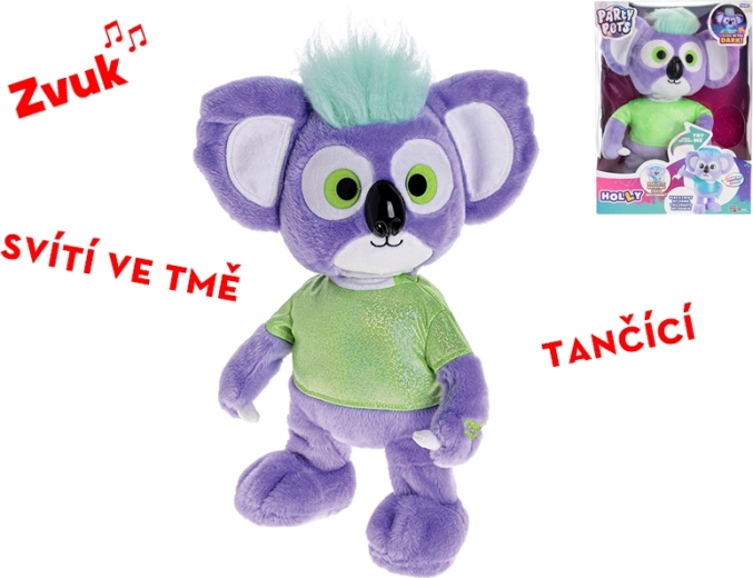 Tančící plyšová koala Holly se zvukem, svítící ve tmě, 36 cm