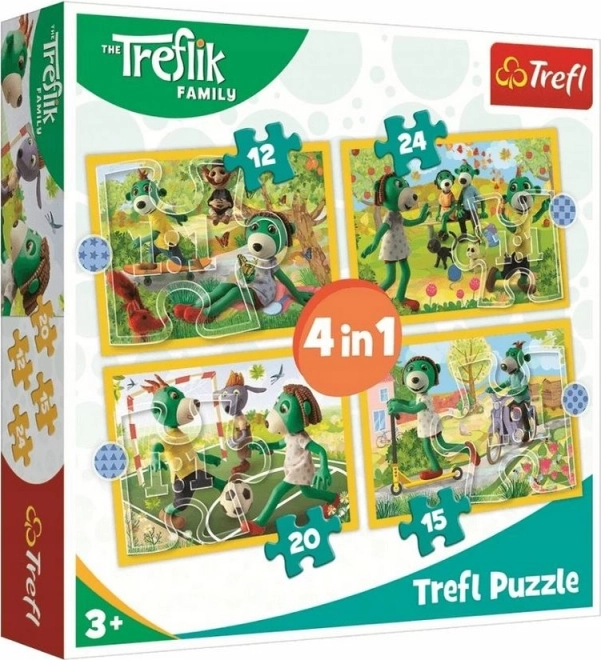 Puzzle Treflíci: Zábava 4v1
