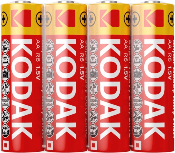 Kodak Heavy Duty zinková tužková baterie AA (R6), 4 ks