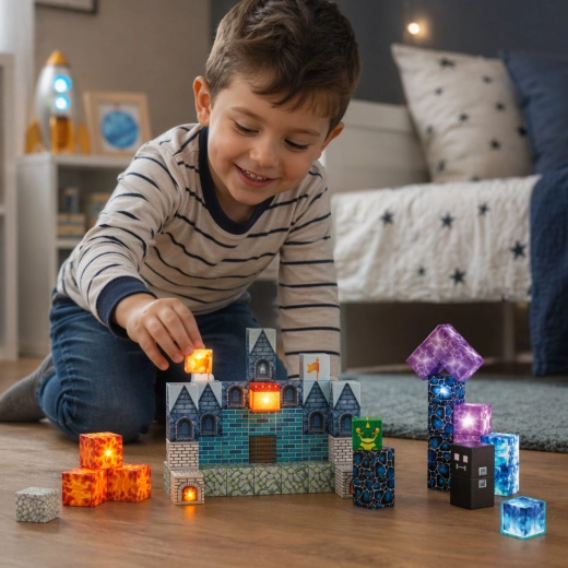 Svítící kostky pro magický efekt