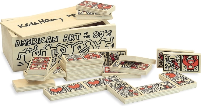 Dřevěné domino VILAC s motivem KEITH HARING
