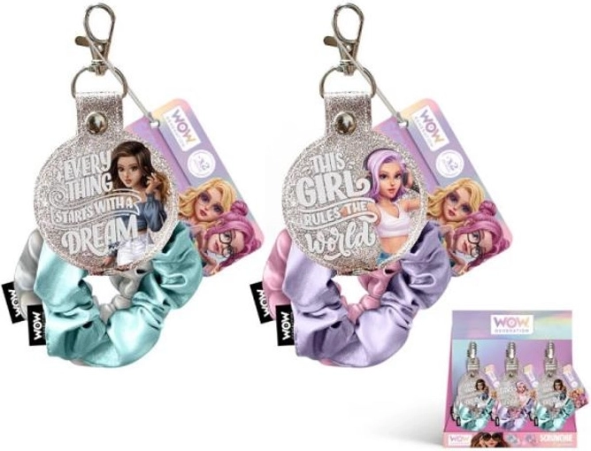Gumičky do vlasů se scrunchie a přívěskem WOW Generation
