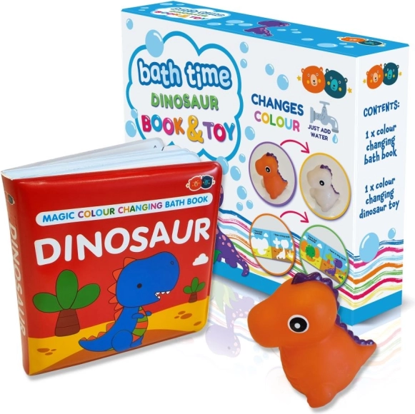 Magická koupací knížka s hračkou – dinosaurus