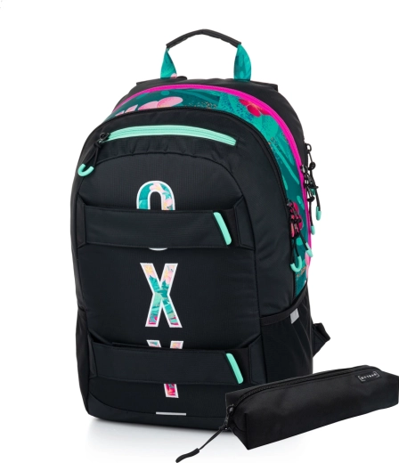 Studentský školní batoh a penál OXY sport tropic – set