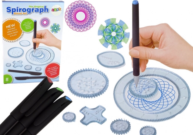Sada Spirografu s Kruhy a Pastelkami 28 ks