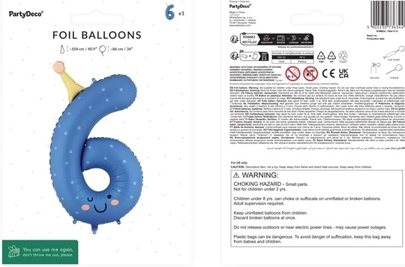 Nafouknutí vzduchem i heliem + brčko v balení