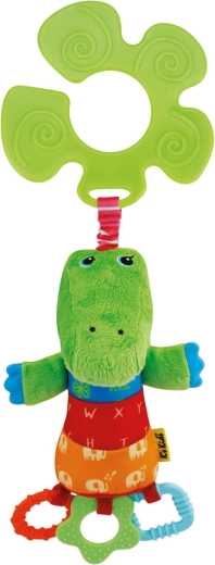 K’S KIDS textilní krokodýl KrokoBloko s úchytem na kočárek