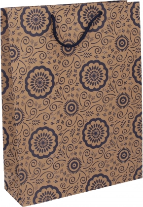 Dárková taška kraft L 27,5 × 36,5 × 9 cm