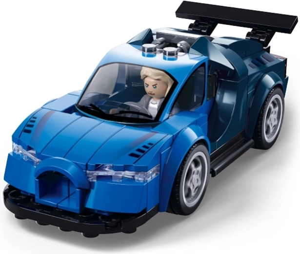 Sluban Metropolis modré závodní auto