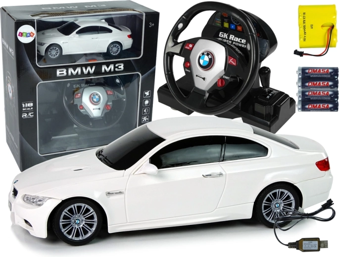 Závodní auto na dálkové ovládání BMW M3 s volantem