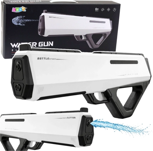Elektrická vodní pistole Battle Pro bílá 12 m, 400 ml