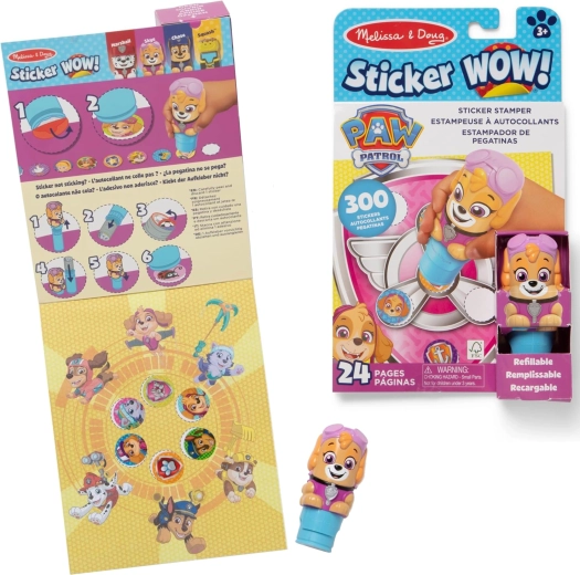 Melissa & Doug Sticker Wow! Tlapková patrola Skye – samolepkové razítko a knížka s úkoly