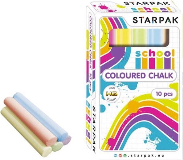 Školní barevná křída STARPAK – tenká sada
