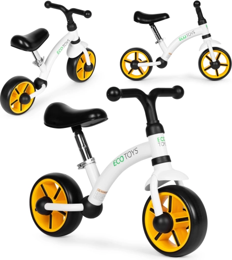 Odrážedlo pro děti s EVA koly a nastavitelným sedlem ECOTOYS, černé