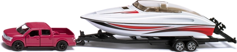 Siku Ford F-150 s přívěsem a sportovním člunem 1:50