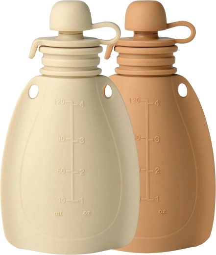 Mininor silikonové plnitelné kapsičky na svačinu Soft Rabbit/Roe Deer, 2 ks