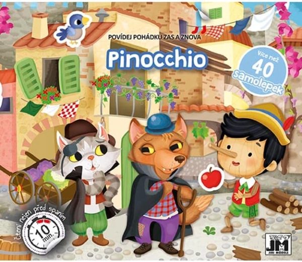 Povídej pohádku Pinocchio – interaktivní samolepková knížka