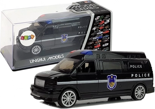 Policejní auto s pohonem pull-back se světly a zvuky