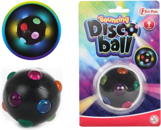 Svítící skákací míček Disco 6 cm