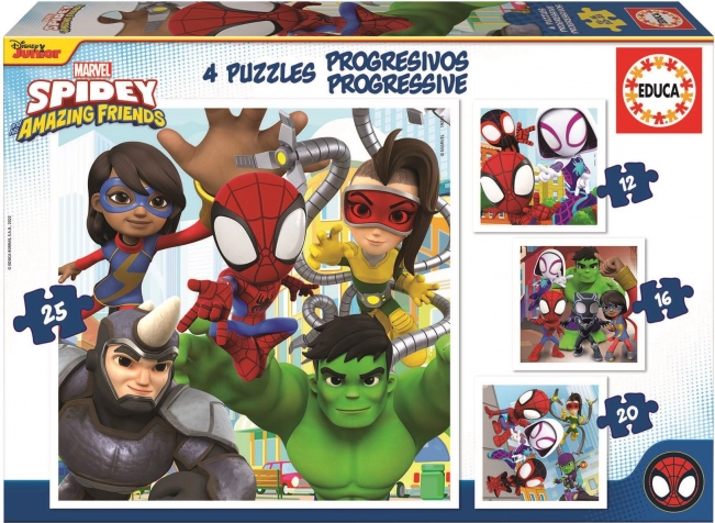 Puzzle Spidey a jeho úžasní přátelé 4v1