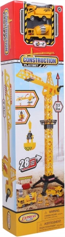 Jeřáb se 2 stavebními auty 57 cm