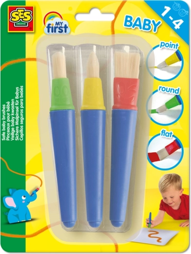 Moje první malování – sada dětských štětců, 3 ks