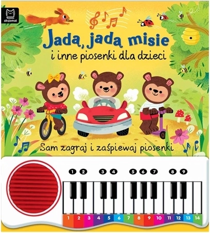 Jadą, jadą misie a další písničky pro děti – kniha s pianinkem