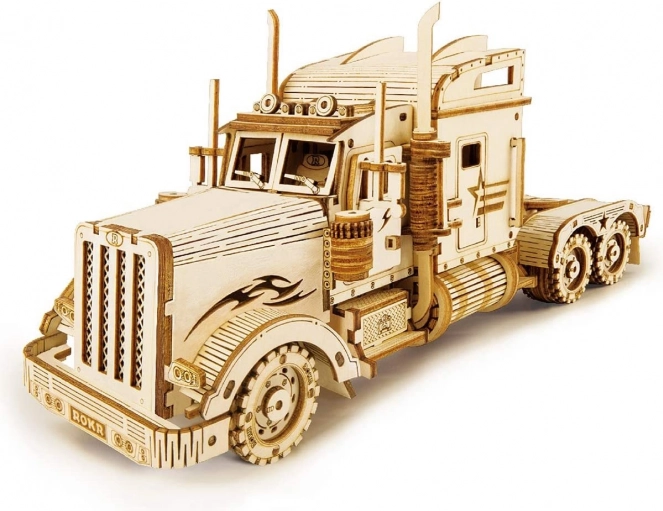 Robotime 3D Dřevěné Puzzle Těžký Nákladní Vůz