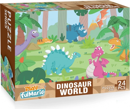 dětské puzzle dinosaury 24 dílků 50 × 34 cm
