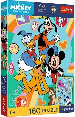Trefl Premium Plus Kids puzzle Mickey Mouse – myší hodina 160 dílků