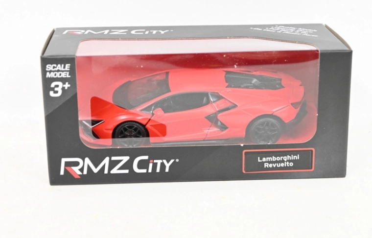 RMZ Lamborghini Revuelto 2024 kovový model auta 1:18 matně červený