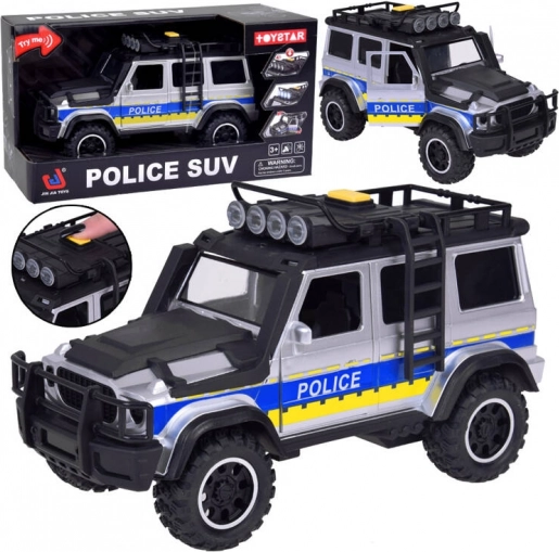 Terénní policejní auto se světly a zvuky