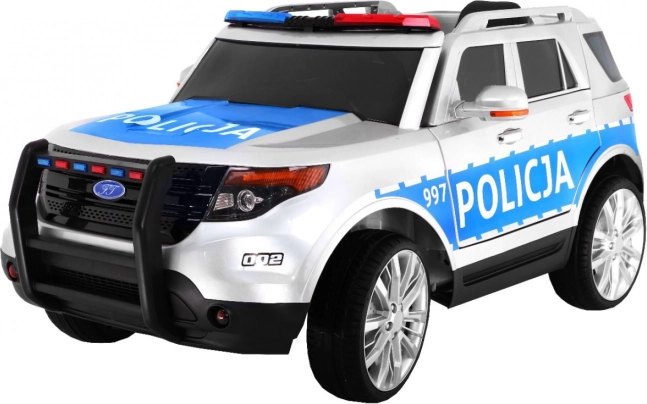 Dětské policejní SUV na baterii se sirénami, světly, megafonem a dálkovým ovládáním