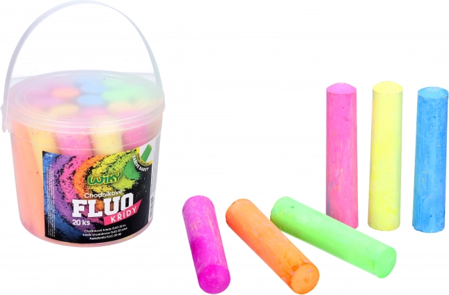 Fluorescenční chodníkové křídy 20 ks
