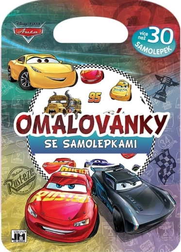 Omalovánky se samolepkami Auta