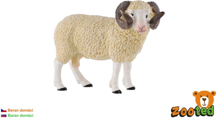 Plastová figurka domácího berana 9 cm
