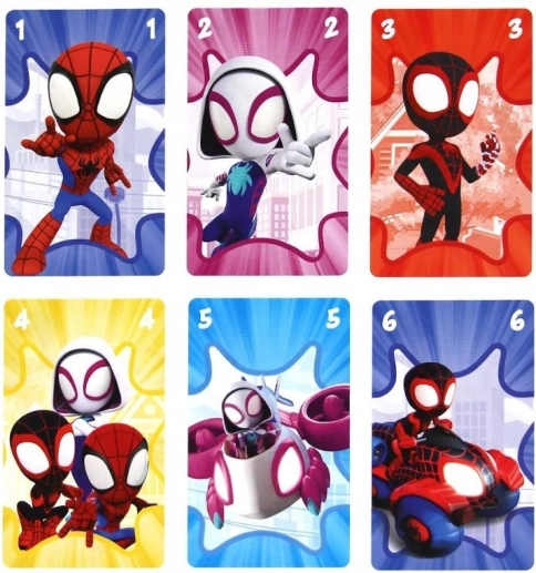 Barevné karty s hrdiny Spidey