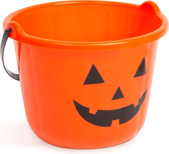 Halloweenský plastový kyblík s motivem dýně