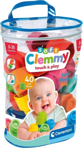 Clementoni Soft Clemmy měkké kostky pro miminka - 40 ks